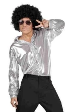Zilveren Disco Shirt