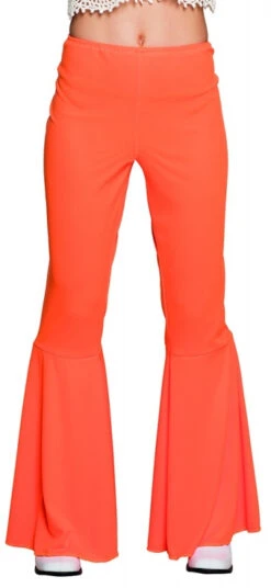 Disco Broek Wijde Pijpen Oranje