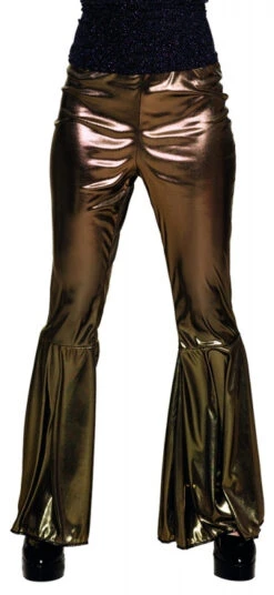 Disco Broek Wijde Pijpen Goud