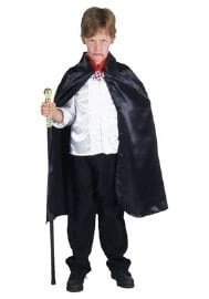 Kindercape Zwart Satijn