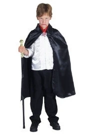 Kindercape Zwart Satijn