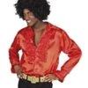 Disco Blouse Rood Met Roezels