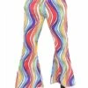 Disco Broek Rainbow Waves Heren