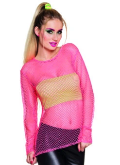 Netshirt Neon Pink 80's