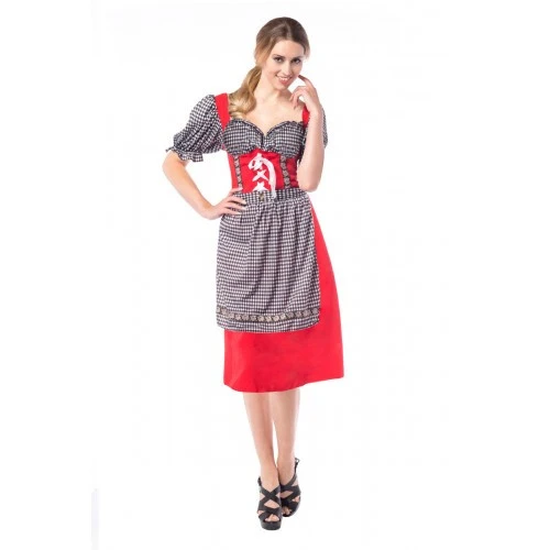 Dirndl Hannah Rood Zwart 1 Dirndl Hannah Rood Zwart