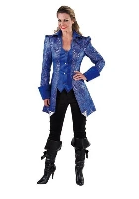 Jas Markiezin Brocaat Blauw 1 Jas Markiezin Brocaat Blauw