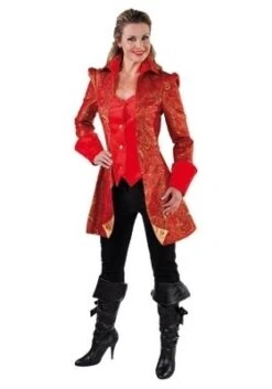 Jas Markiezin Brocaat Rood