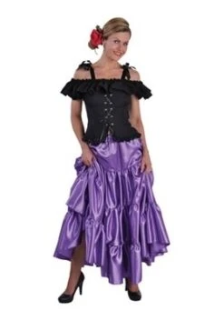 Volangen Rok Lang Paars