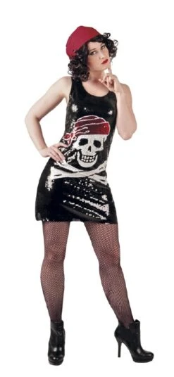 Paillettenjurkje Skull