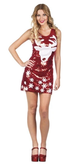 Kerstjurkje Paillet Rendier