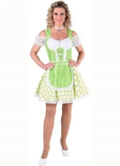 Tiroolse Jurk Bont Fluor Groen