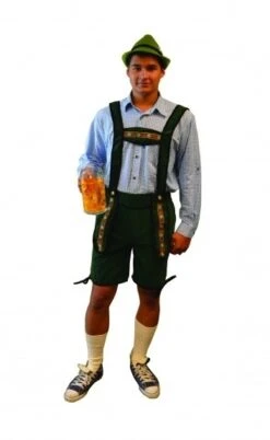 Lederhose Deluxe Groen Kort