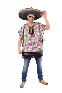 Poncho Mexican Skull