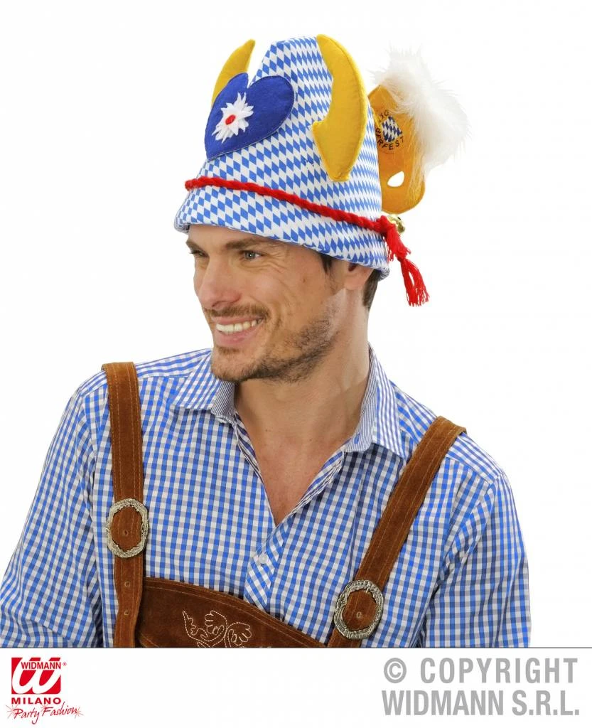 Hoed Oktoberfest Beierse Print 3 Hoed Oktoberfest Beierse Print - Afbeelding 3