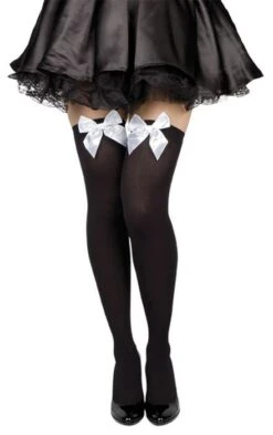 Pantykousen Zwart Met Strik