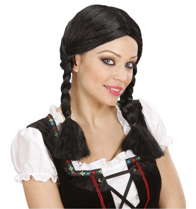 Pruik Apres Ski Zwart 2 Pruik Apres Ski Zwart - Afbeelding 2