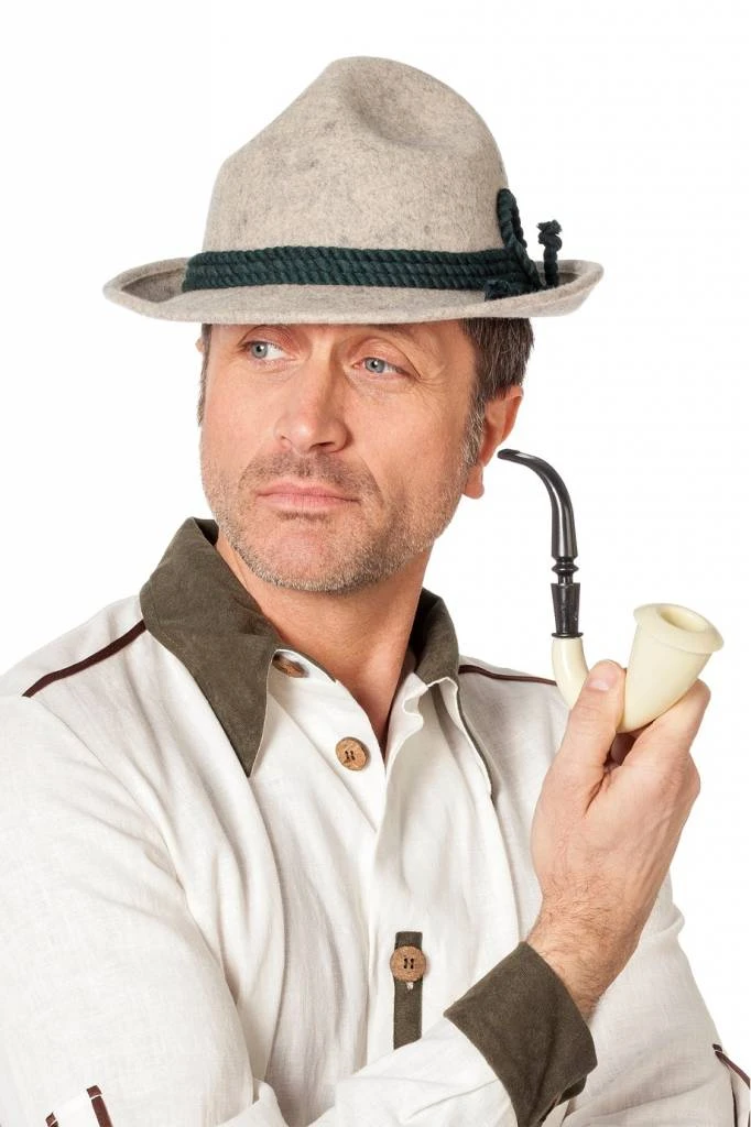 Wolvilt Tirolerhoed Grijs 1 Wolvilt Tirolerhoed Grijs